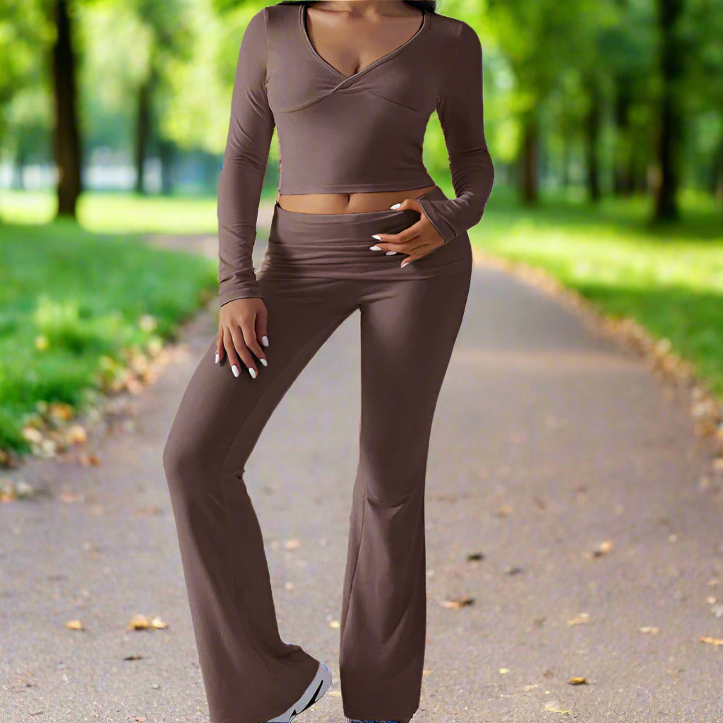 Long Sleeve Top & Yoga Pant Set