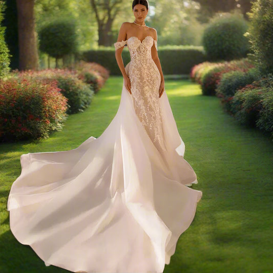 Lace Sweetheart Mermaid Wedding Dress